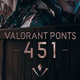 451 VP Valorant Points 🔒 Compra Segura | Entrega Rápida