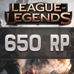 🎮 650 RP League of Legends – Código Digital
