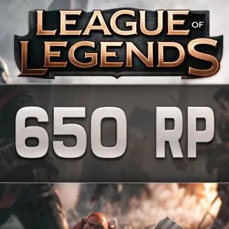 🎮 650 RP League of Legends – Código Digital
