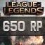 🎮 650 RP League of Legends – Código Digital
